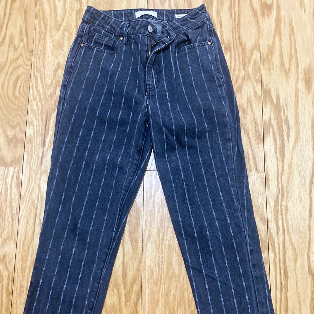 Striped Mom Jeans